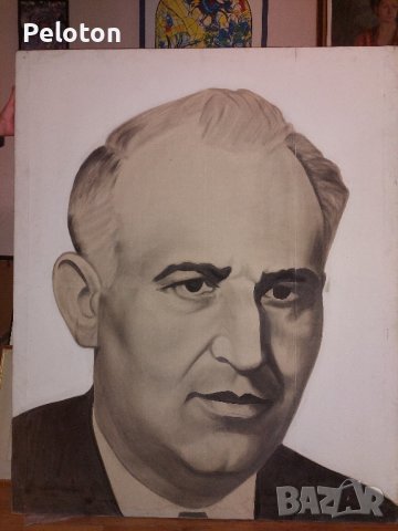 портрет на другаря  Тодор Живков, размер 150/130см , снимка 2 - Картини - 44098781