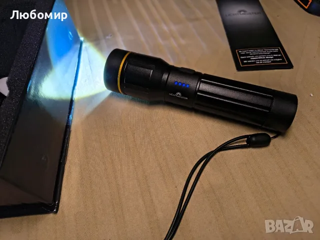 LICHTMEISTER® LED акумулаторно фенерче, 2000 лумена, 5000 mAh батерия, изключително ярка

, снимка 2 - Екипировка - 49856197