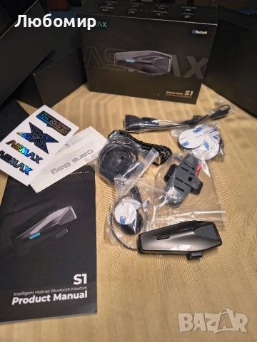 S1 Мотоциклетни Bluetooth слушалки с 3 режима на интерком, Mesh комуникация за 8 пътници , снимка 3 - Аксесоари и консумативи - 51961529