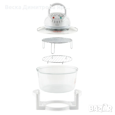 Комбинирана 2в1 халогенна фурна и еър фрайър MFC-1200,1400W,12 л., снимка 3 - Печки, фурни - 51225103