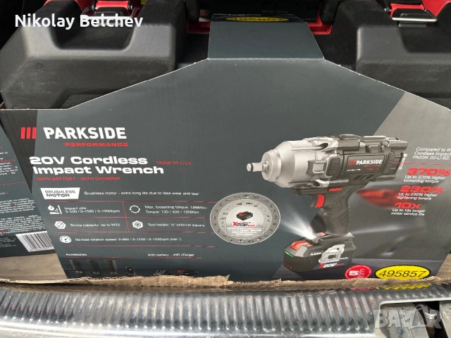 Ударен гайковерт parkside, снимка 4 - Винтоверти - 53594531