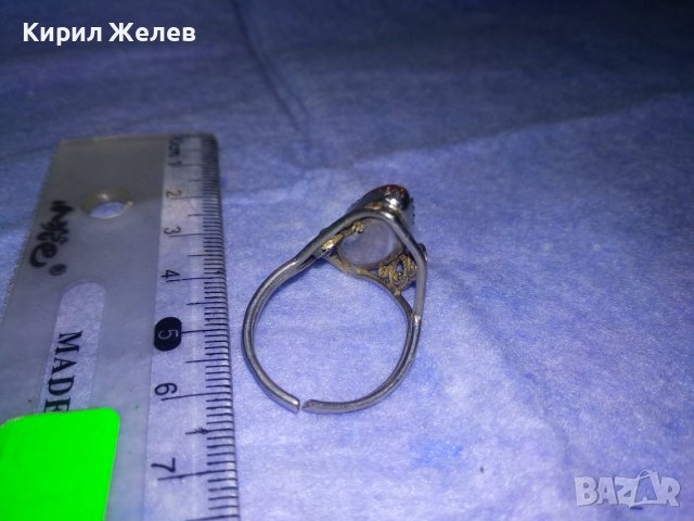 СТАР РУСКИ ПОСРЕБРЕН ФИЛИГРАНЕН КЕХЛИБАРЕН РЕТРО ПРЪСТЕН с ШЛИФОВАН БАЛТИЙСКИ КЕХЛИБАР 36470, снимка 10 - Антикварни и старинни предмети - 39677259