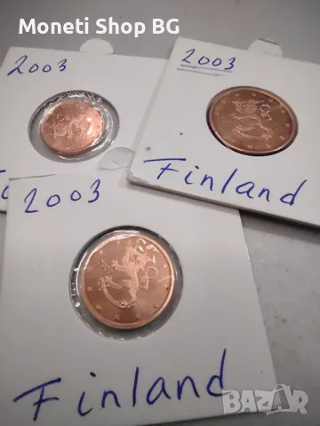 Селекция от 1-2 и 5 Евроцента - Финландия- UNC 2003г., снимка 5 - Нумизматика и бонистика - 48836153