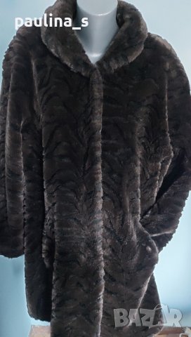 Германско палто с косъм е животински принт / голям размер , снимка 5 - Палта, манта - 43758993