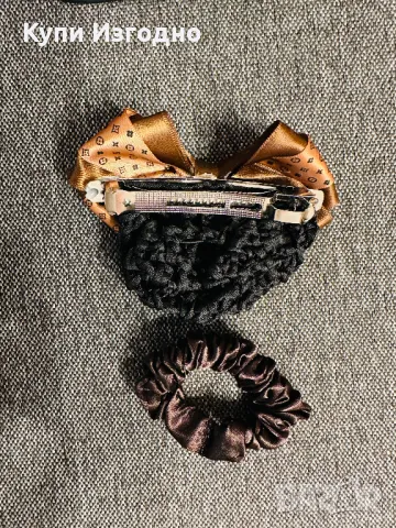 Luis Vuitton аксесоар за коса + мини скрънч + мини шноли Miu miu, снимка 5 - Аксесоари за коса - 48102962