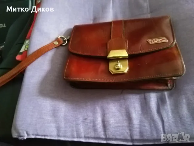 Маркова борсета Classic естествена кожа 200х145х80мм