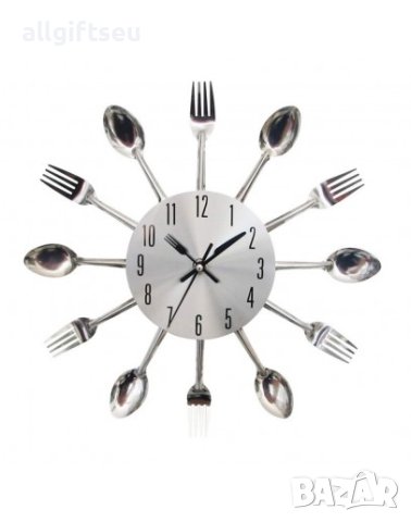 Кухненски часовник за стена с дизайн от вилици и лъжици, снимка 9 - Стенни часовници - 43641581