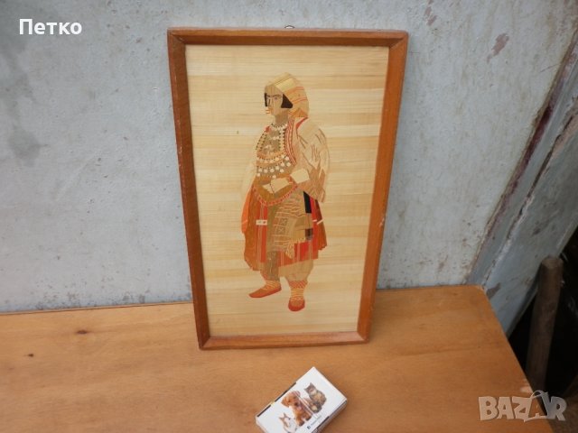 Старо дървено пано  носия  38 / 22  см, снимка 2 - Антикварни и старинни предмети - 43389761