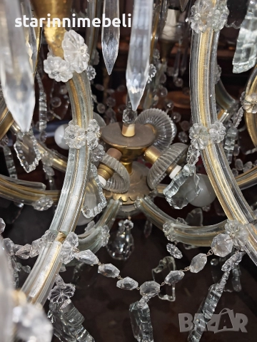 Внушителен полилей Мурано кристал, снимка 4 - Полилеи - 52646242