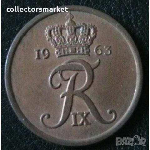 5 оре 1963, Дания, снимка 2 - Нумизматика и бонистика - 28377676