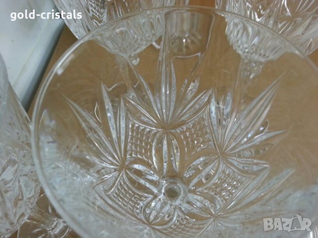  кристални чаши , снимка 8 - Антикварни и старинни предмети - 26225611