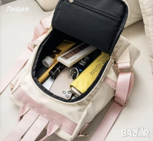 Елегантна дамска раница в пастелени цветове , снимка 5 - Чанти - 52490862