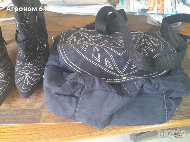 Комплект боти и чанта, снимка 4 - Дамски боти - 35542411