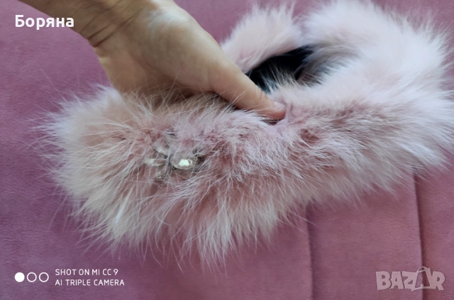 Лента за коса от естествен пух с камъни, снимка 7 - Аксесоари за коса - 52416041