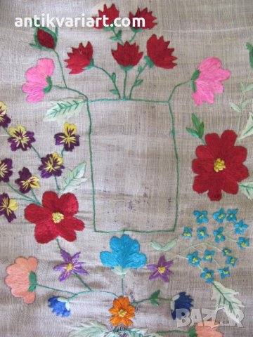 19 век Ръчно бродирана Рамка за Снимка, снимка 2 - Антикварни и старинни предмети - 27562348