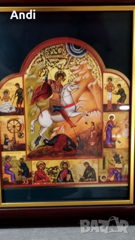 Св. ГЕОРГИ Победоносец Икона 29,5/ 38см