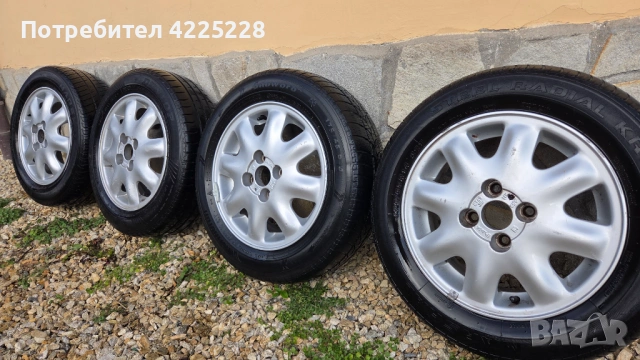 Джанти с гуми 4x100 r14, снимка 5 - Гуми и джанти - 53610063