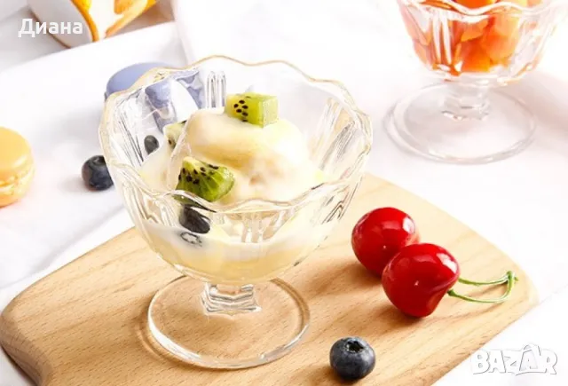 Комплект сервиз 6 броя стъклени купички, снимка 4 - Сервизи - 48111114