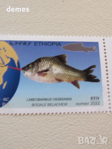 Марки Риби, 5 броя, Етиопия, минт, 2022, снимка 2 - Филателия - 48550647