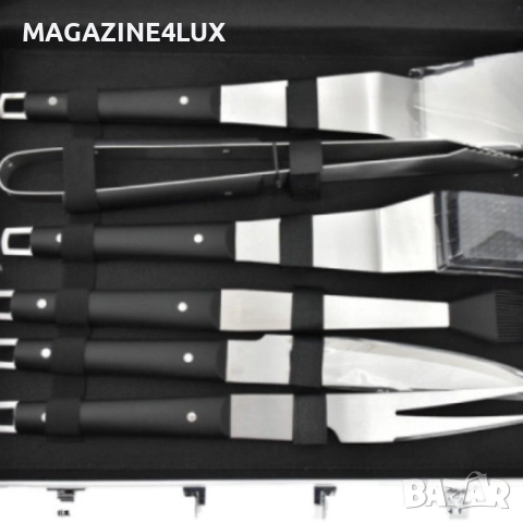 Комплект за барбекю 6 в 1 – всичко необходимо за перфектна скара + подарък ръкавици, снимка 2 - Барбекюта - 51756363