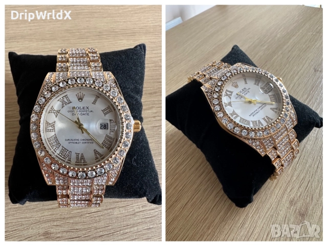 Rolex Datejust 40mm Мойсанит Диаманти Римски Циферблат Различни Модели, снимка 7 - Дамски - 52938615