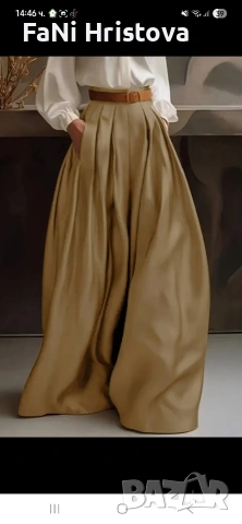 Дамски широк панталон Хл