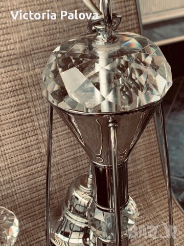 Красив кристален полилей и две лампи за стена-комплект, снимка 18 - Полилеи - 37700086