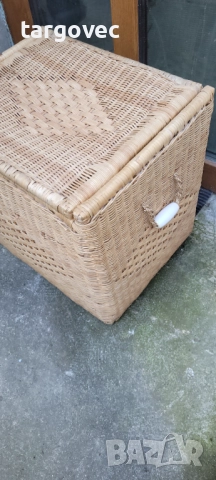 Голям стар плетен кош, снимка 8 - Антикварни и старинни предмети - 52845188
