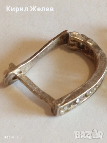 Елегантни сребърни обеци с инкростация на Цирконий ръчна изработка 52669, снимка 3 - Обеци - 53069110