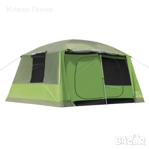 Къмпинг палатка Outsunny, куполна палатка, семейна палатка, 2 спални кабини, 4-8 души, снимка 11 - Палатки - 51727980