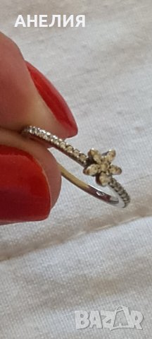 Дамски пръстен бяло злато , снимка 3 - Пръстени - 36981174