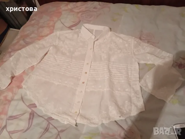 Бяла риза с бродерия
