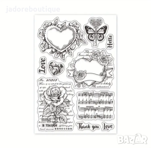 Силиконови печати цветя, листа, пеперуди различни видове, снимка 8 - Други - 46137707