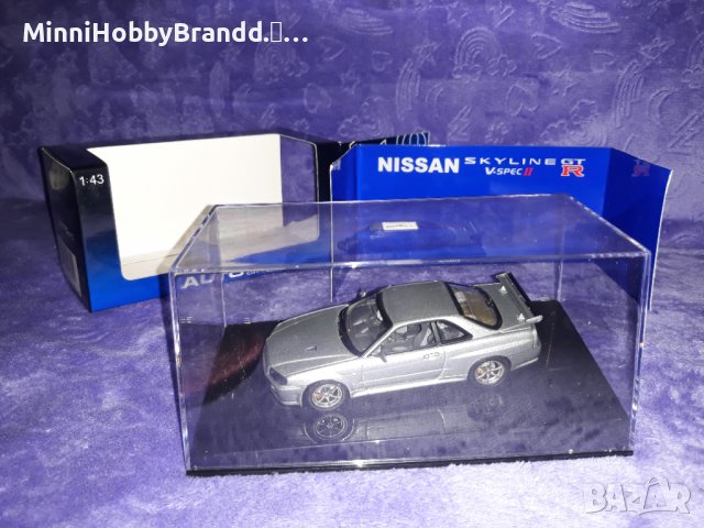 NISSAN  SKYLINE GT-R R 34 V spec AUTOart 1.43  Top Model , снимка 3 - Колекции - 39258739