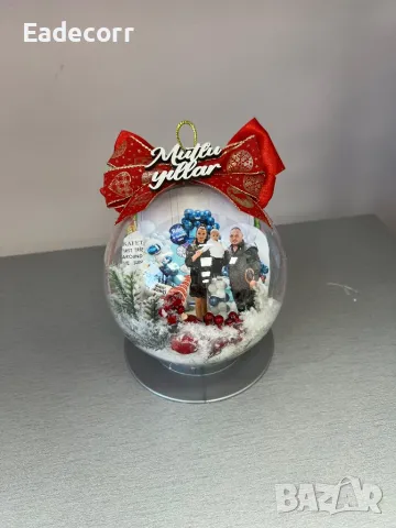 Коледни топки със снимка , снимка 5 - Коледни подаръци - 48118909