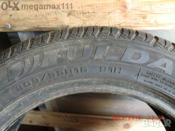 Гуми 205/55/16 91н Fulda 2 броя, снимка 3 - Гуми и джанти - 26627451