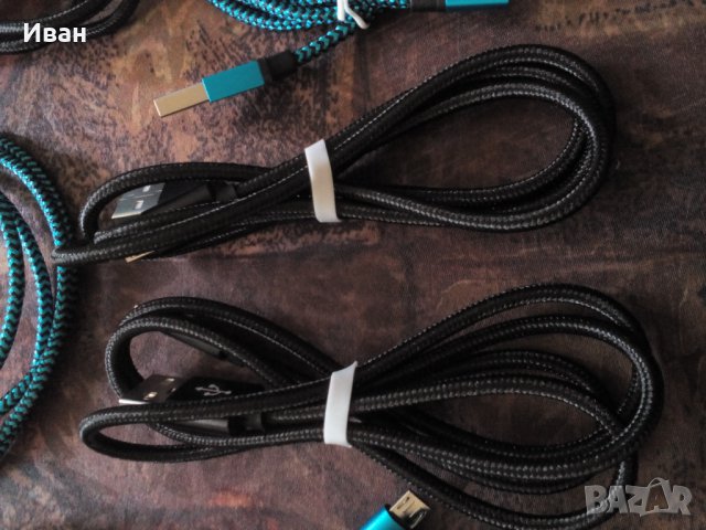 Качествени усби УСБ USB / микро УСБ USB кабел за телефон смартфон таблет лаптоп телевизор компютър , снимка 3 - USB кабели - 21232992
