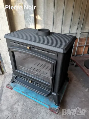 Френска чугунена печка на дърва 12kW , снимка 5 - Камини - 50078395
