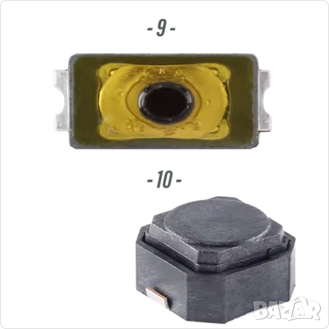 Микробутон / Тъч бутон SMD DIP монтаж , 2 PIN Tact Switch Button 2 PIN, снимка 6 - Друга електроника - 51950280