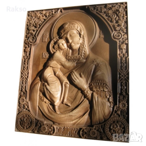 Дърворезба икона "Богорородица"