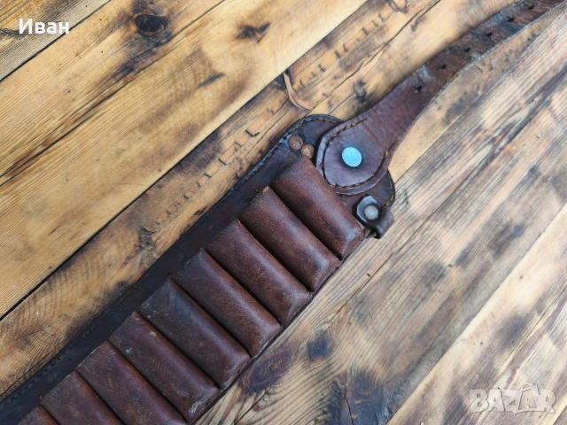 Стар кожен патрондаж , снимка 7 - Антикварни и старинни предмети - 53565885