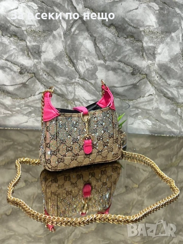 Gucci Дамска Чанта С Кристали Гучи - Налични Различни Цветове Код SK541, снимка 9 - Чанти - 53050620