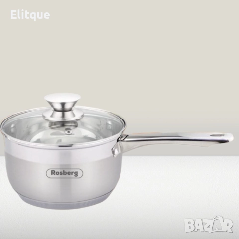Касерола с капак  Rosberg 16, 18, 20 см.  неръждаема стомана, снимка 2 - Други - 52889050