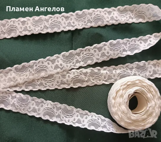 Дантела еластична ликра, коприна. 