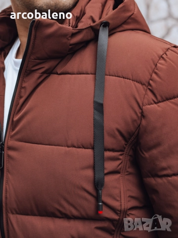 Мъжко зимно ватирано яке с качулка, 4цвята , снимка 9 - Якета - 52259493