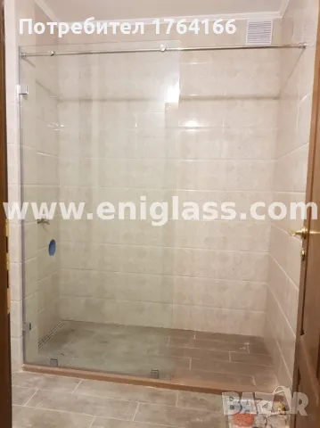 Стъклена душ кабина с плъзгащ механизъм и прозрачно стъкло от ЕНИГЛАС, снимка 2 - Душ кабини и вани - 47691731