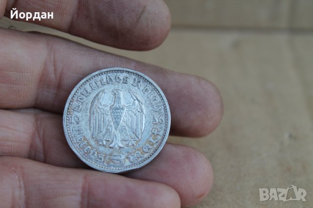 Монета 5марки 1936г, снимка 5 - Нумизматика и бонистика - 37381507