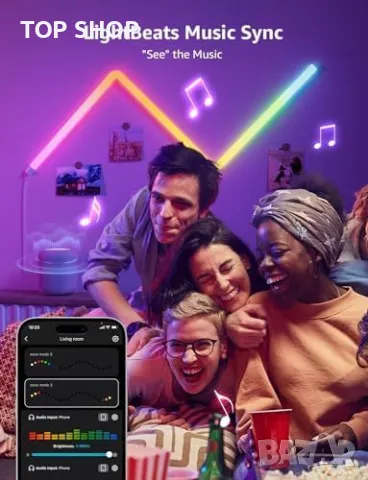 Нови Интелигентни Стенни Светлини Lepro WL1 Персонализация и AI осветление, снимка 7 - Лампи за стена - 49307014