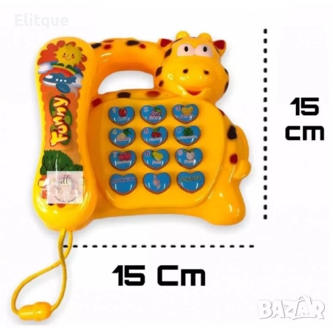 Детска играчка Музикален телефон със звуци и светлини, снимка 5 - Други - 52786678
