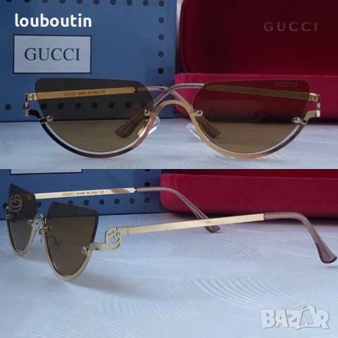 GUCCI дамски слънчеви очила 2 цвята черни кафяви , снимка 3 - Слънчеви и диоптрични очила - 50741247